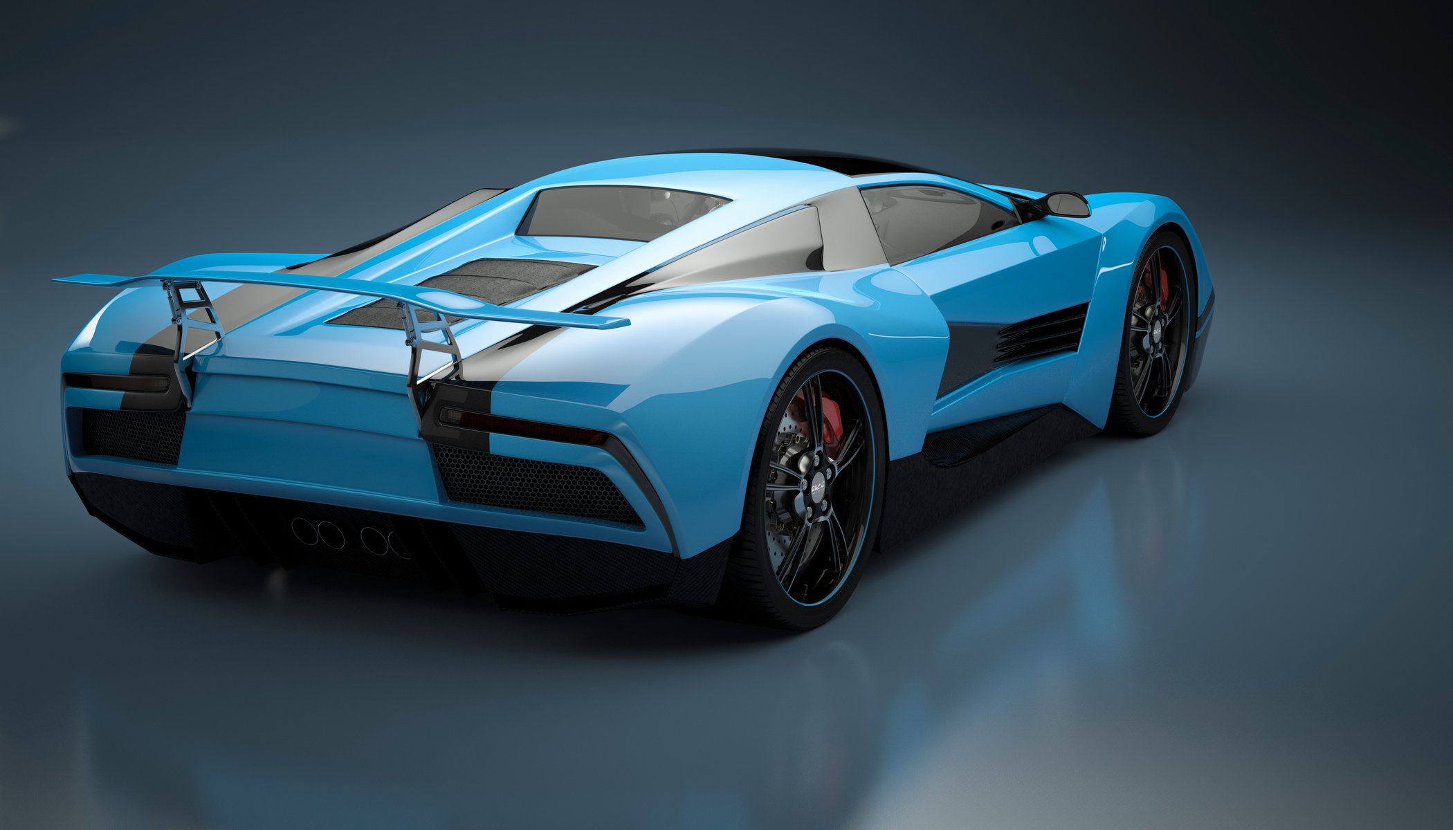 Blue Sports Car